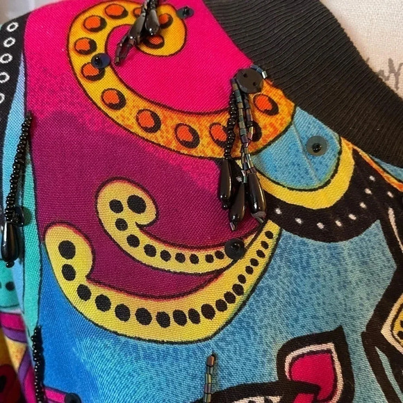 Speed Limit MPH Vintage Floral Bright Patterns 80’s90’s Womens Jacket Size Large - Picture 7 of 7